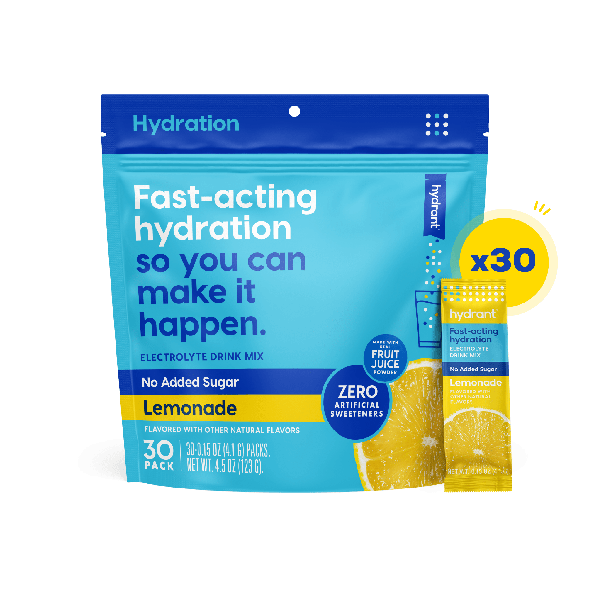 Hydrant HYDRATE | Rapid Hydration Mix with Electrolytes - Lemonade- front