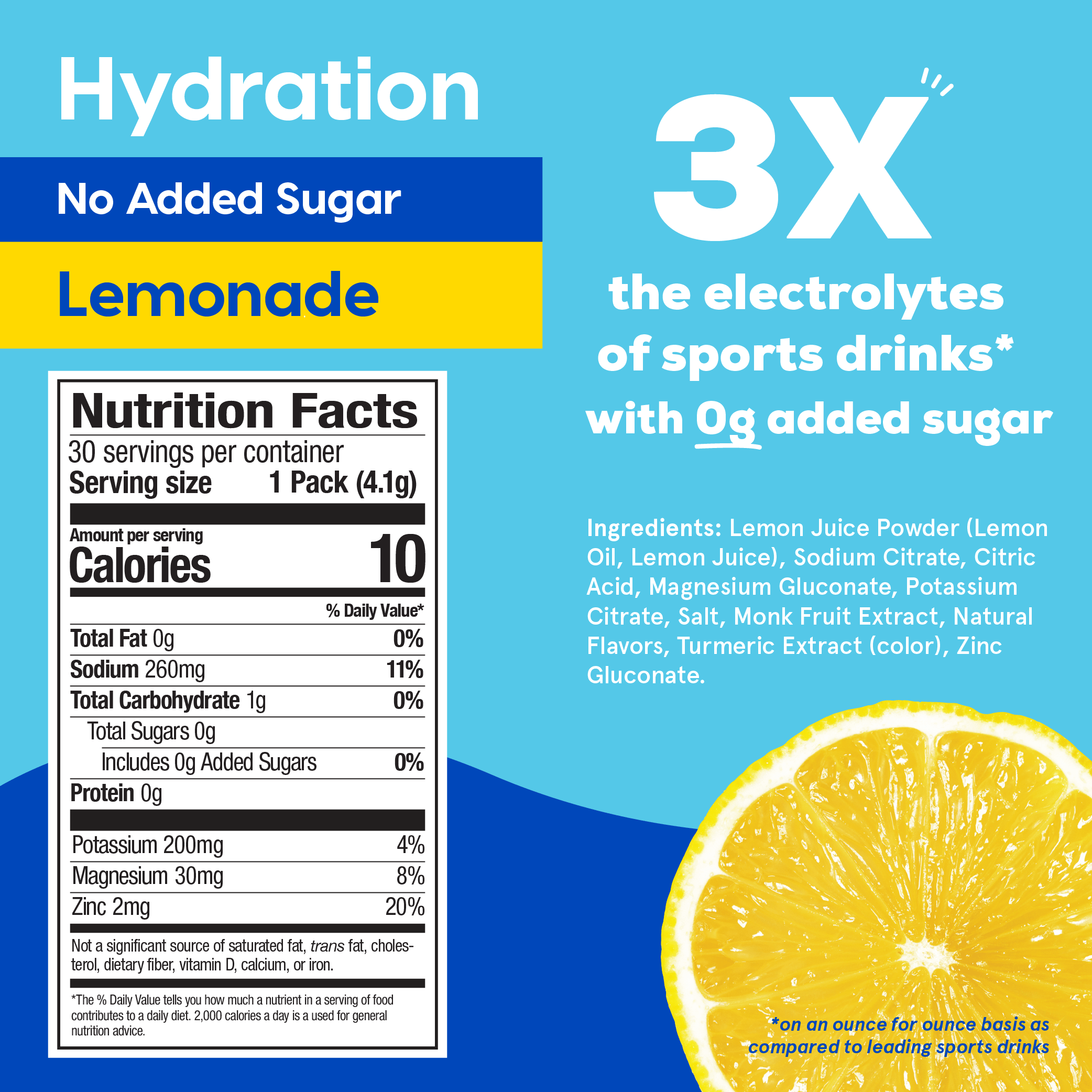 Hydrant HYDRATE | Rapid Hydration Mix with Electrolytes - Lemonade- back