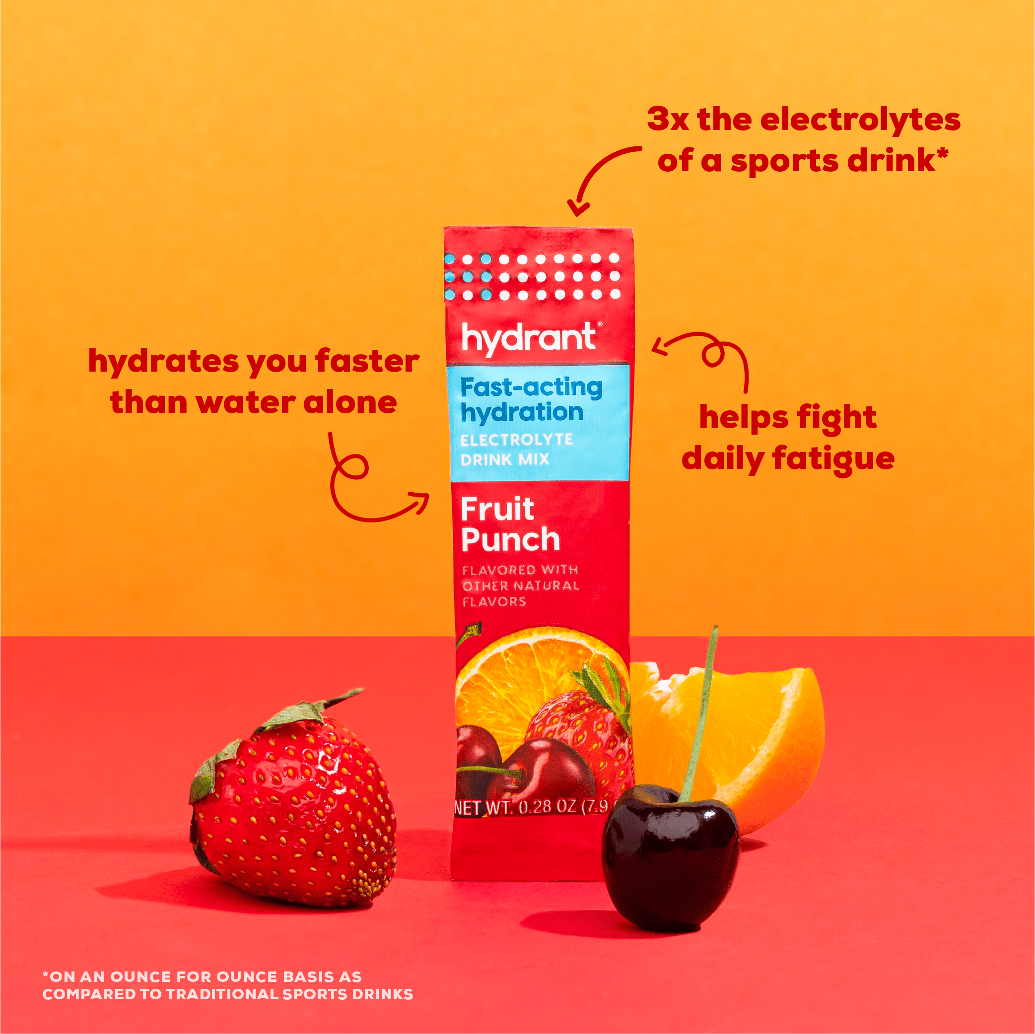 Hydrant HYDRATE | Rapid Hydration Mix with Electrolytes - Fruit Punch- lifestyle 1