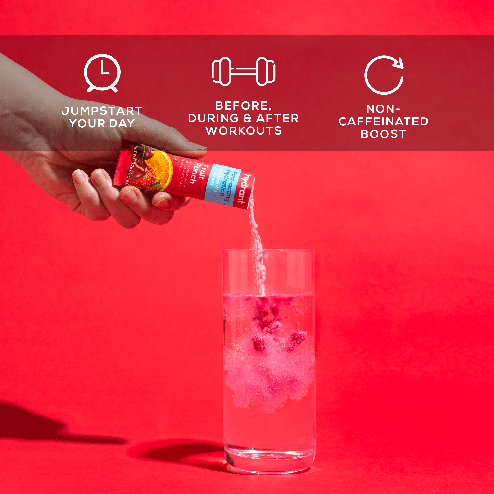 Hydrant HYDRATE | Rapid Hydration Mix with Electrolytes - Fruit Punch- lifestyle 2