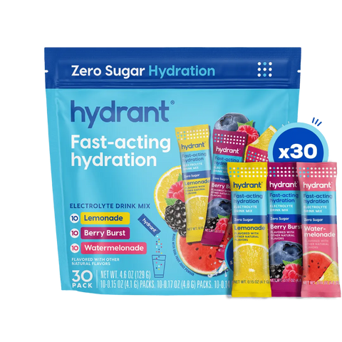 Hydrant Hydrate | Rapid Hydration Mix with Electrolytes 30 / Variety Pack: No Sugar Electrolyte