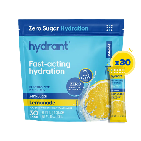 Hydrant Hydrate | Rapid Hydration Mix with Electrolytes 30 / Lemonade: Zero Sugar Electrolyte