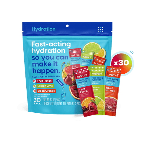 Hydrant Hydrate | Rapid Hydration Mix with Electrolytes 30 / Variety Pack: Low Sugar Electrolyte
