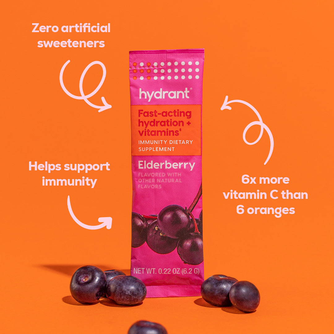 Hydrant IMMUNITY | Rapid Hydration Mix for Immune System Boost (Vitamin C, B12, B6 & Zinc) - Elderberry- lifestyle 1