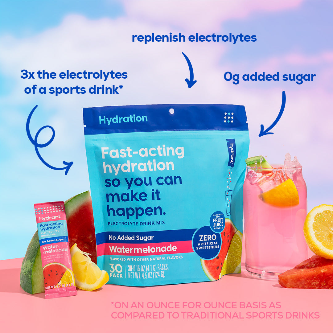 Hydrant HYDRATE | Rapid Hydration Mix with Electrolytes - Watermelonade- lifestyle 1