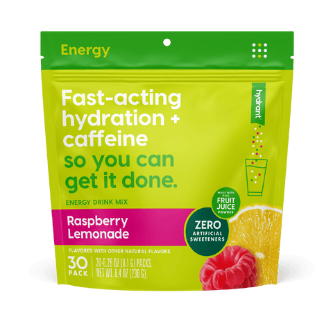 Hydrant ENERGY | Rapid Hydration Mix with Caffeine & L-Theanine 30 / Raspberry Lemonade