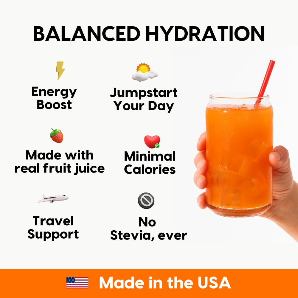 Balanced hydration benefits — made in the USA